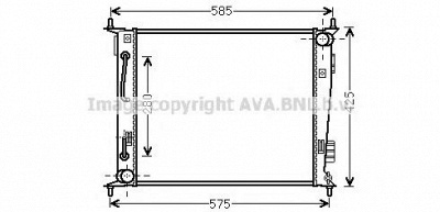 AVA QUALITY COOLING ka2185 -  Радиатор, охлаждение двигателя